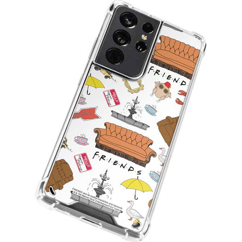 Warner Bros Classic FRIENDS Icons Galaxy S21 Ultra 5G Clear Case